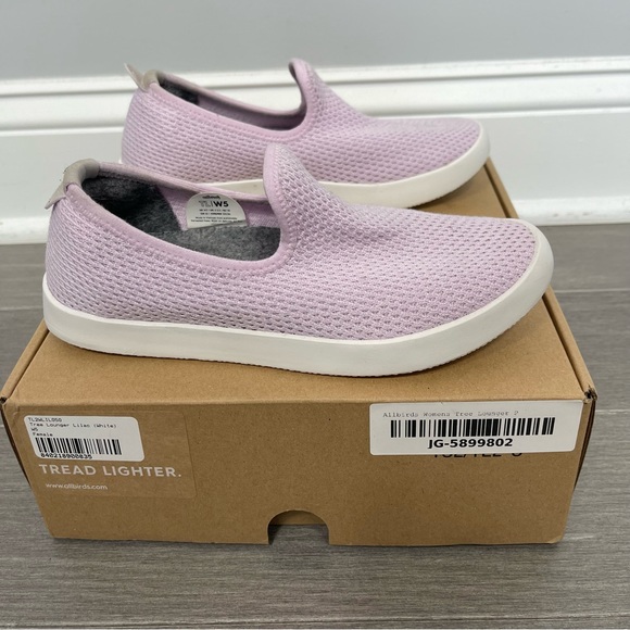 Allbirds Tree Lounger Lilac White Slip On Sneakers Lightweight Sustainable Shoes - Picture 8 of 11